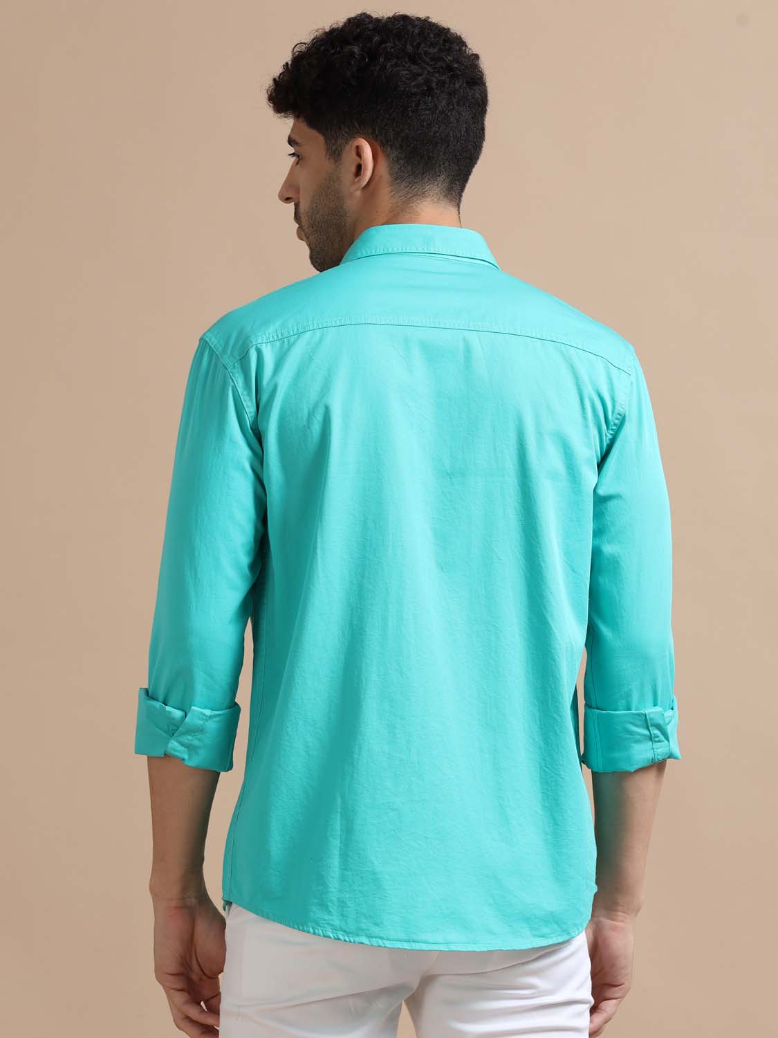 Teal Blue Shirt for Men 