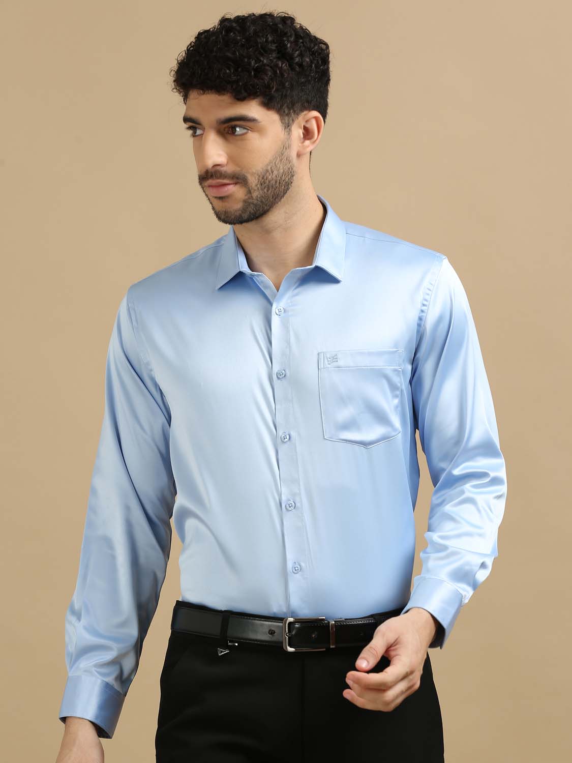 Serene Sky Blue Satin for Men