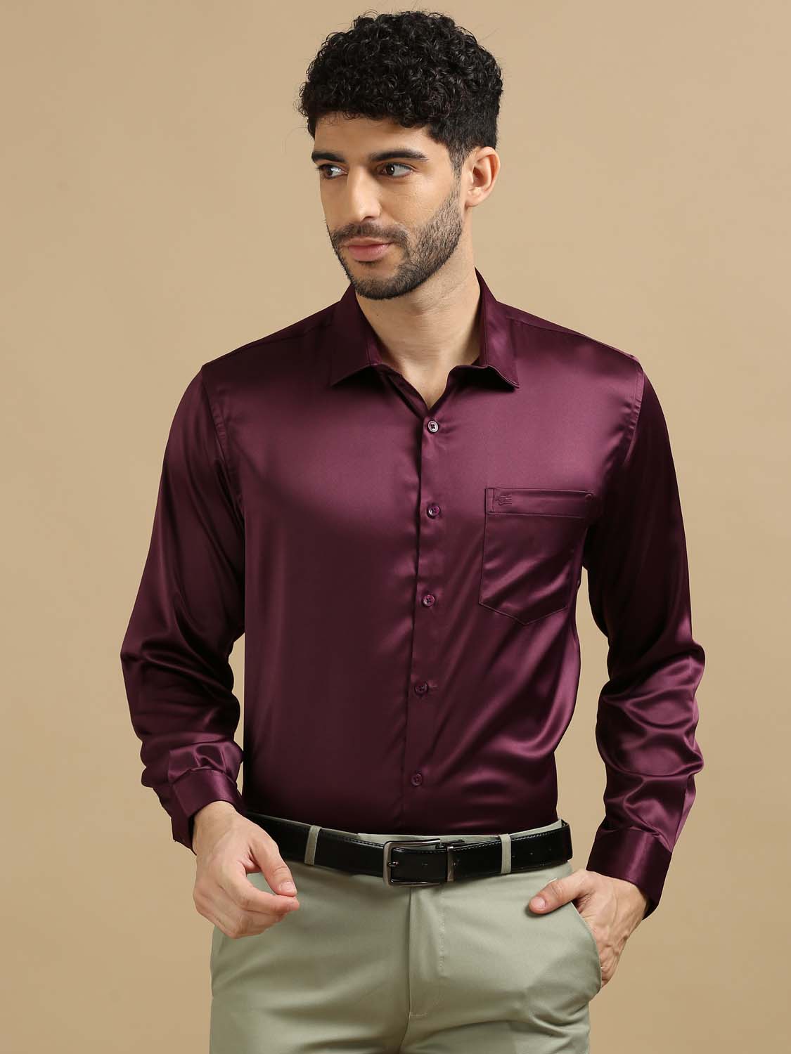 Rosy Finch Party Wear Satin Shirts