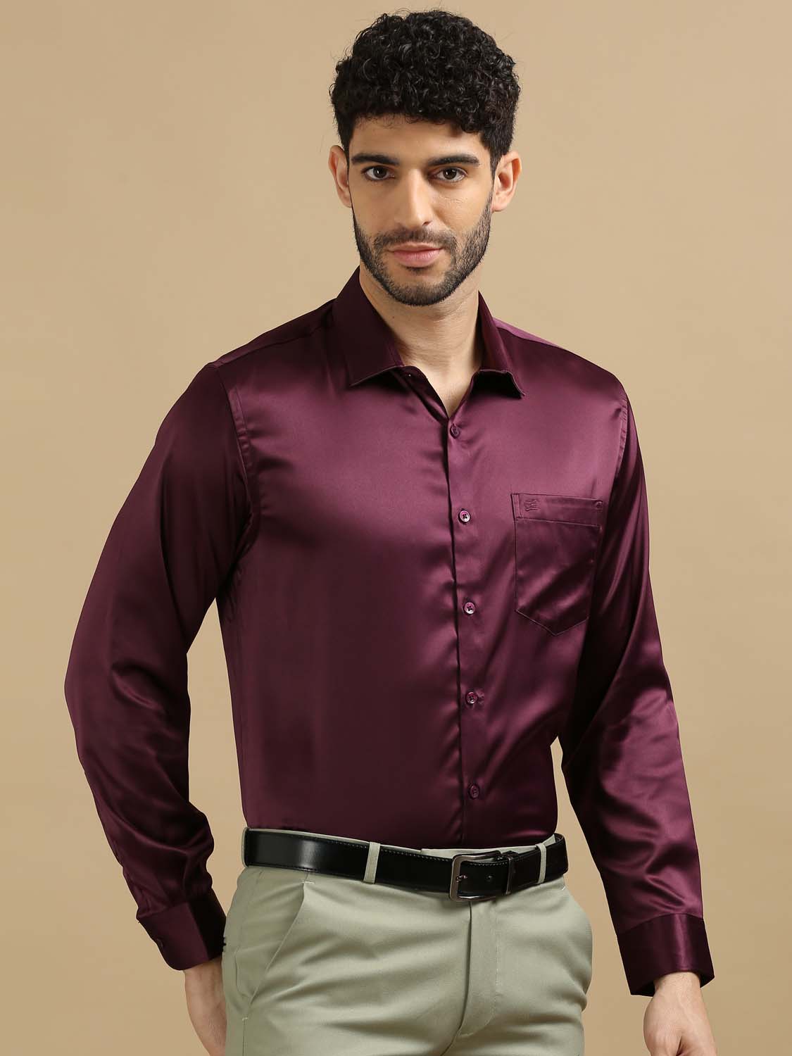 Rosy Finch Party Wear Satin Shirts