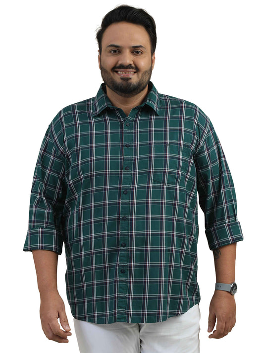 Dark Green Plus Size Shirts for Men