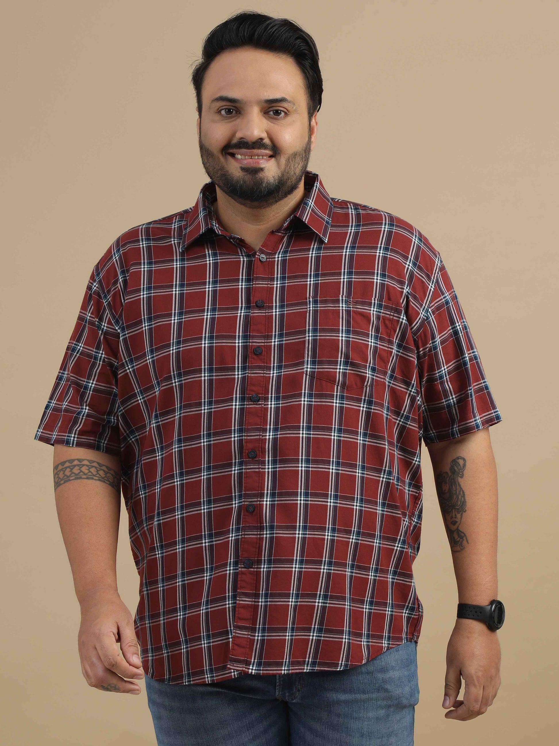 Brown Check Shirt