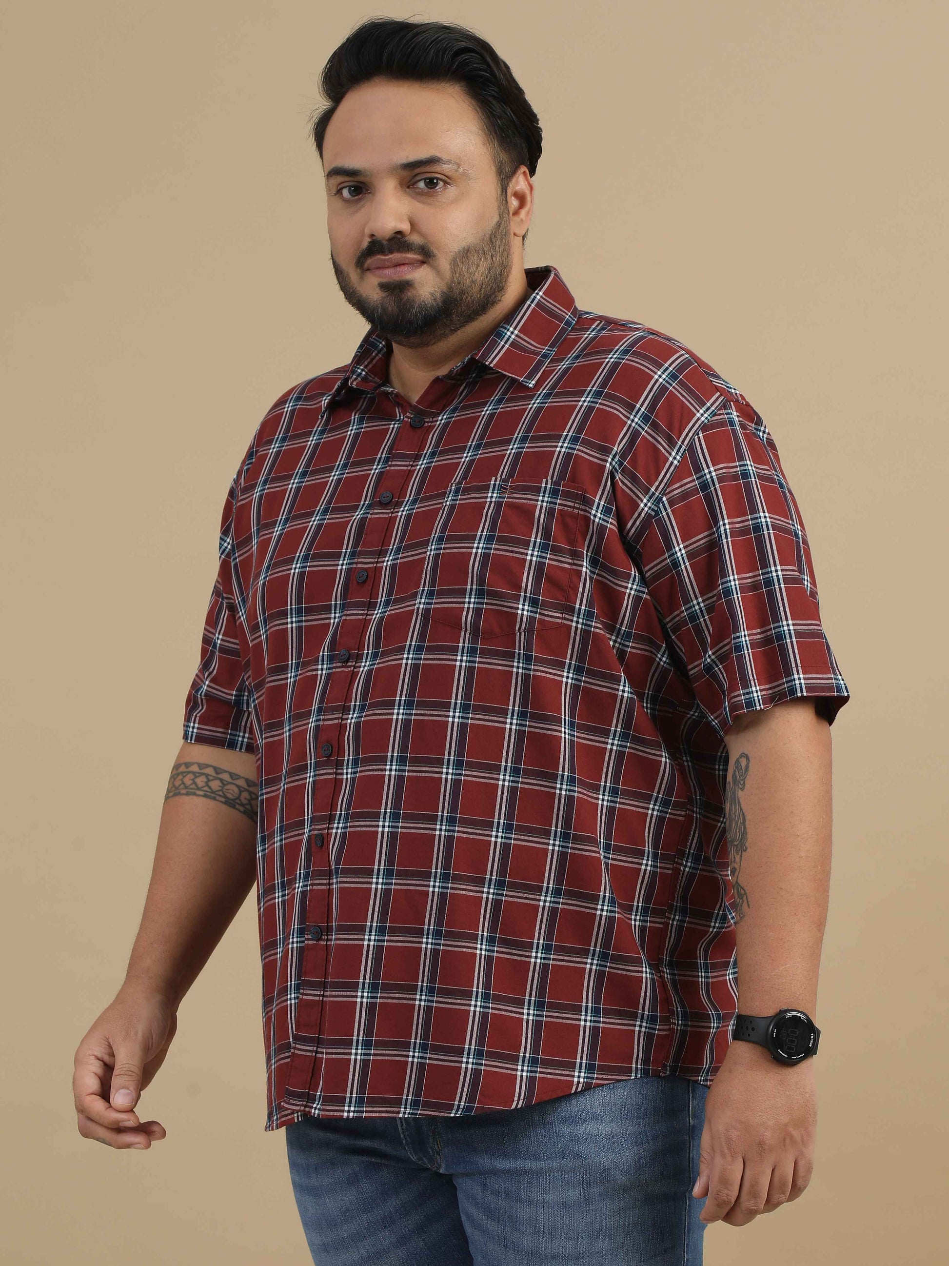 Brown Check Shirt