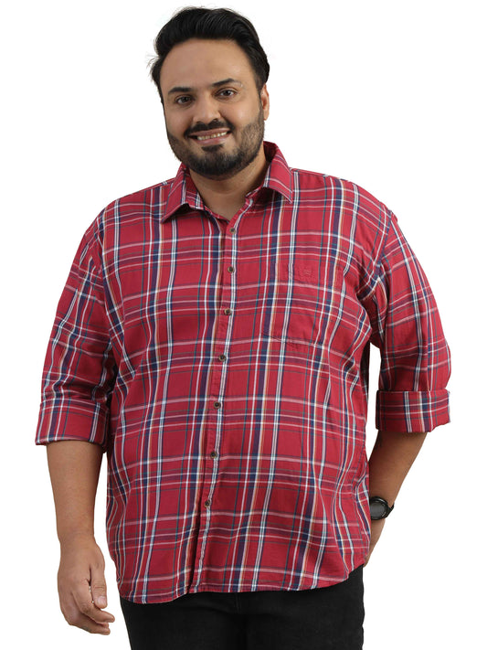  4XL Red Check shirt for Men 