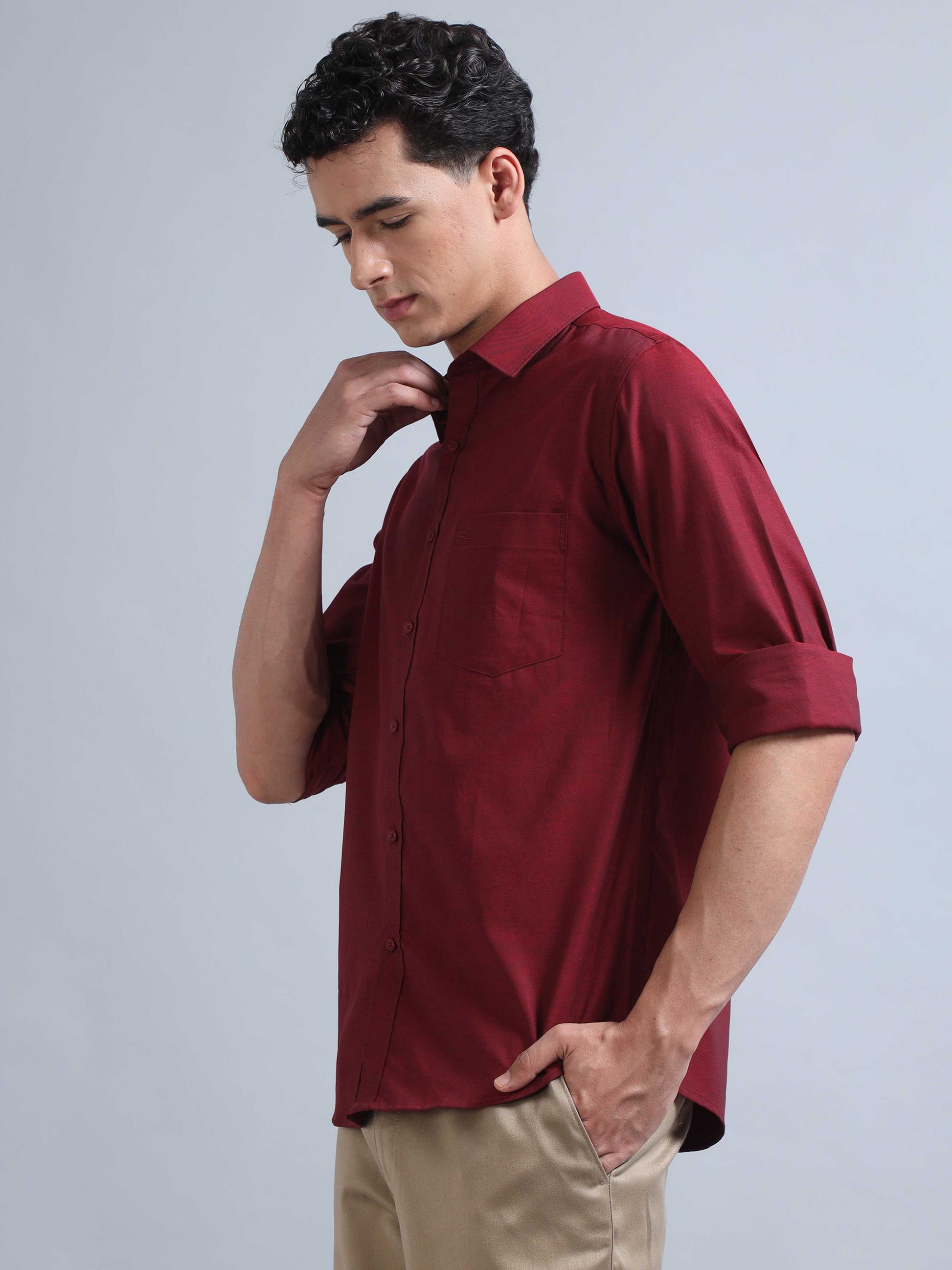 Mens Maroon Shirt 