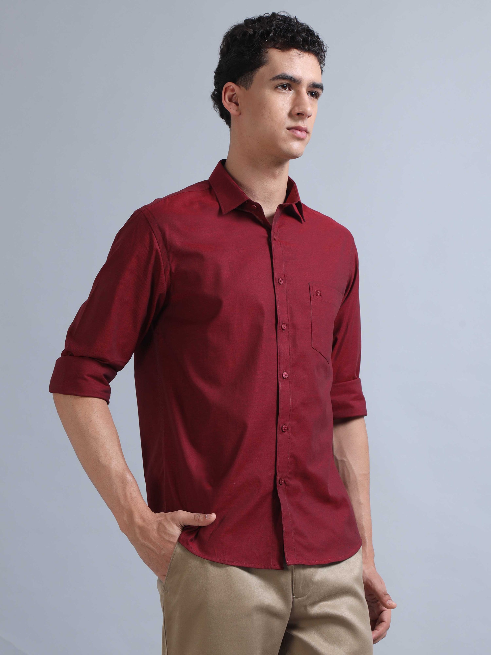 Mens Maroon Shirt 