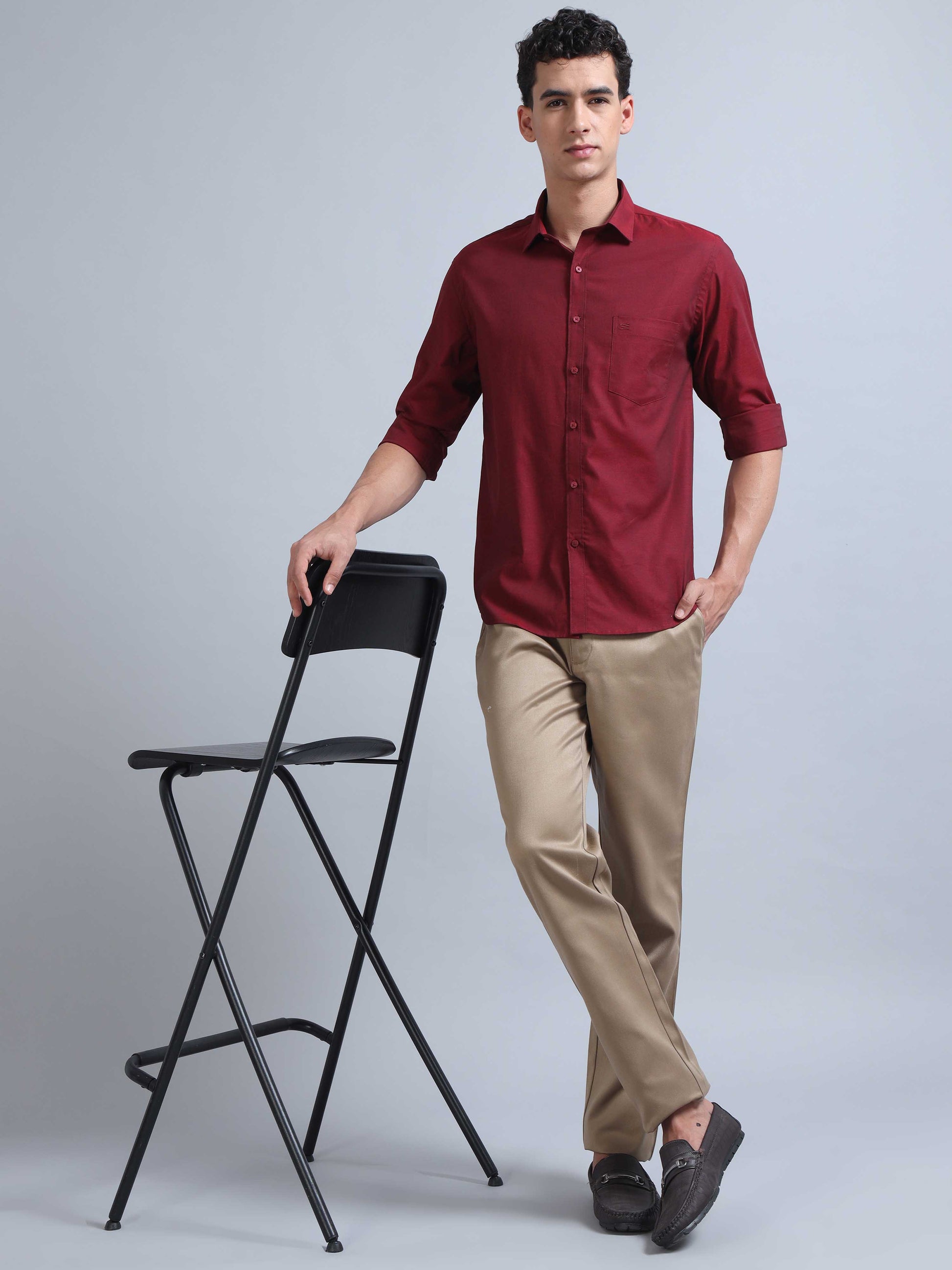 Mens Maroon Shirt 