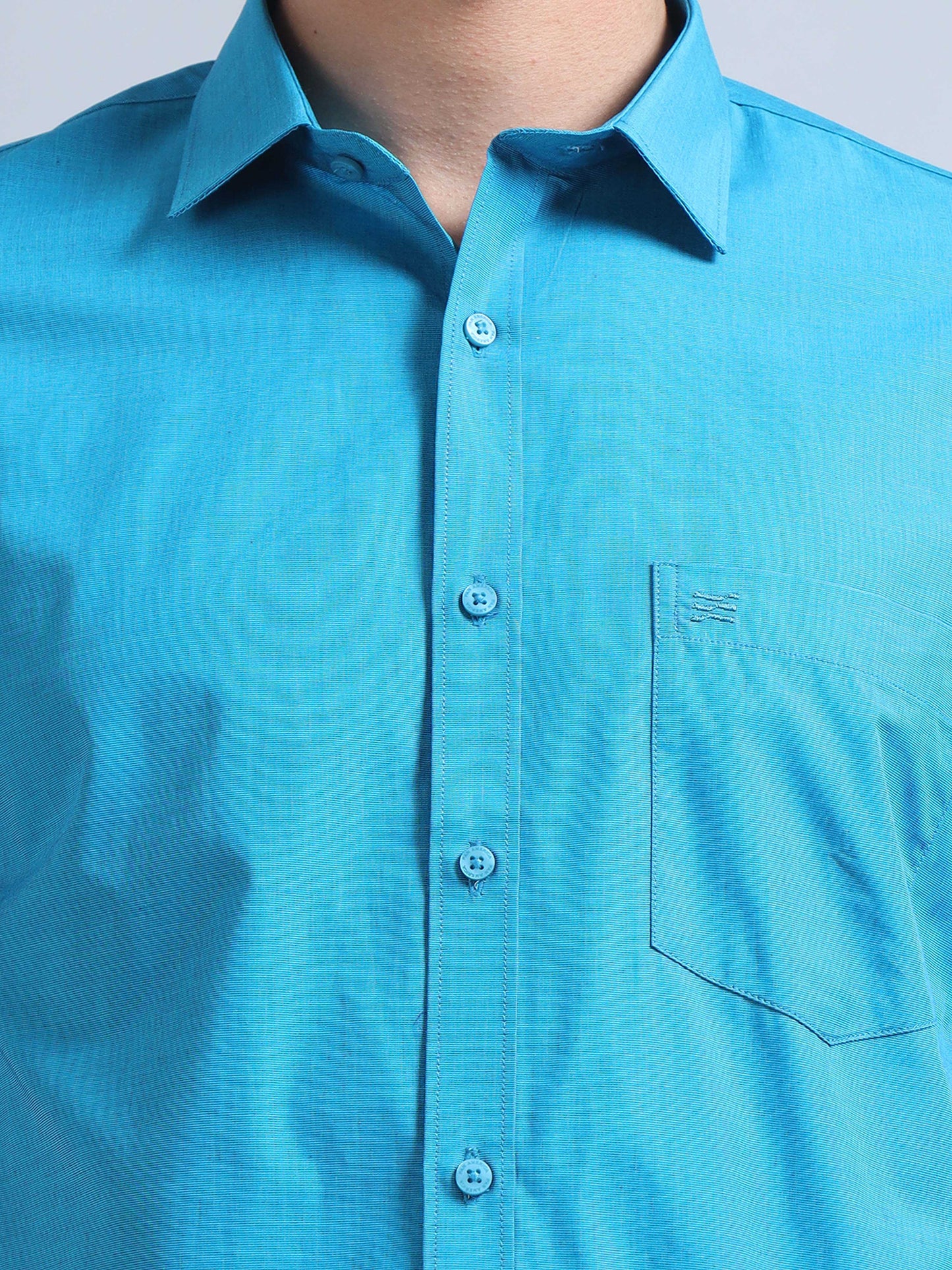 Turquoise Blue Shirt for Men 