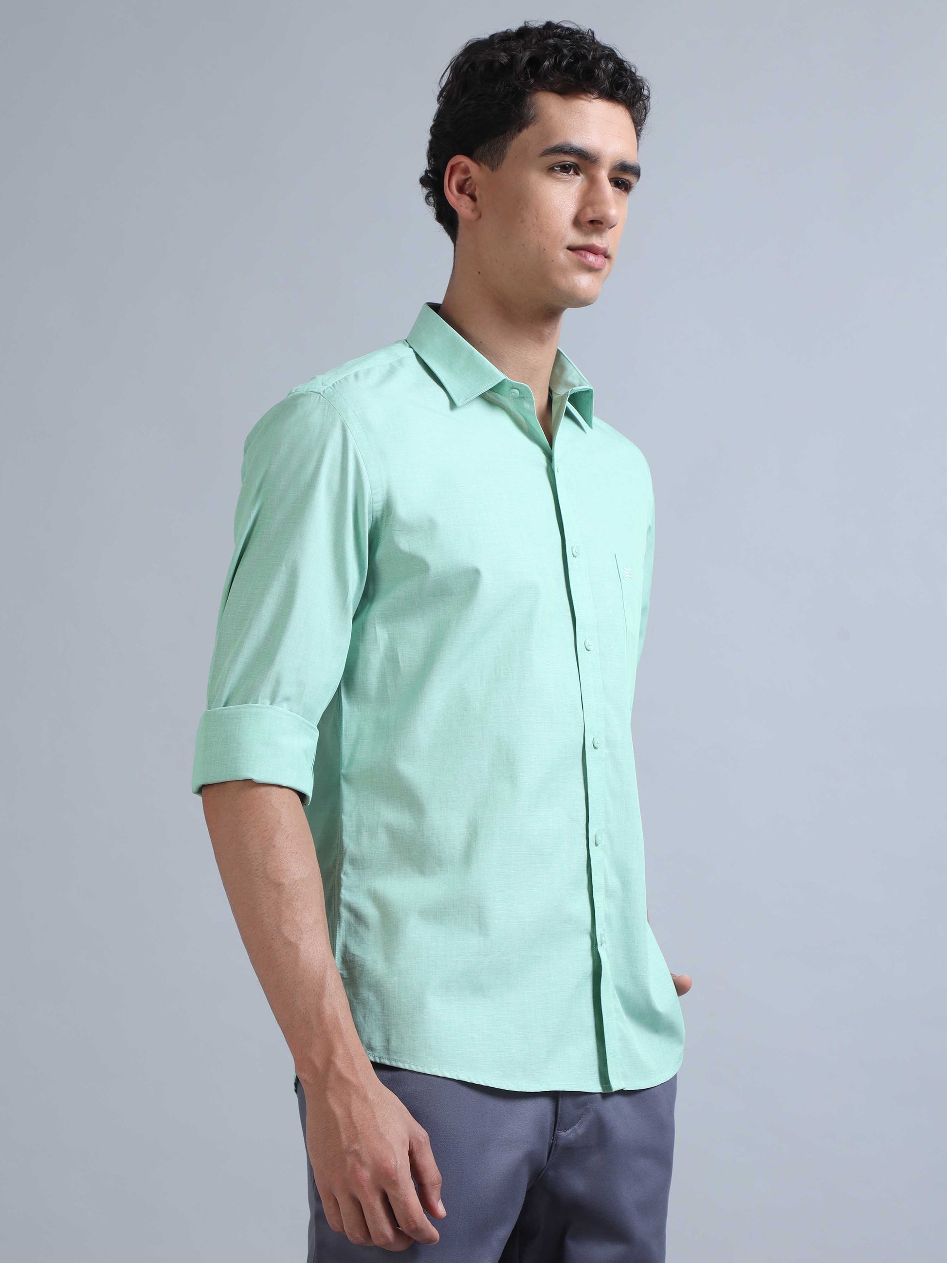 Turquoise Green Shirt 