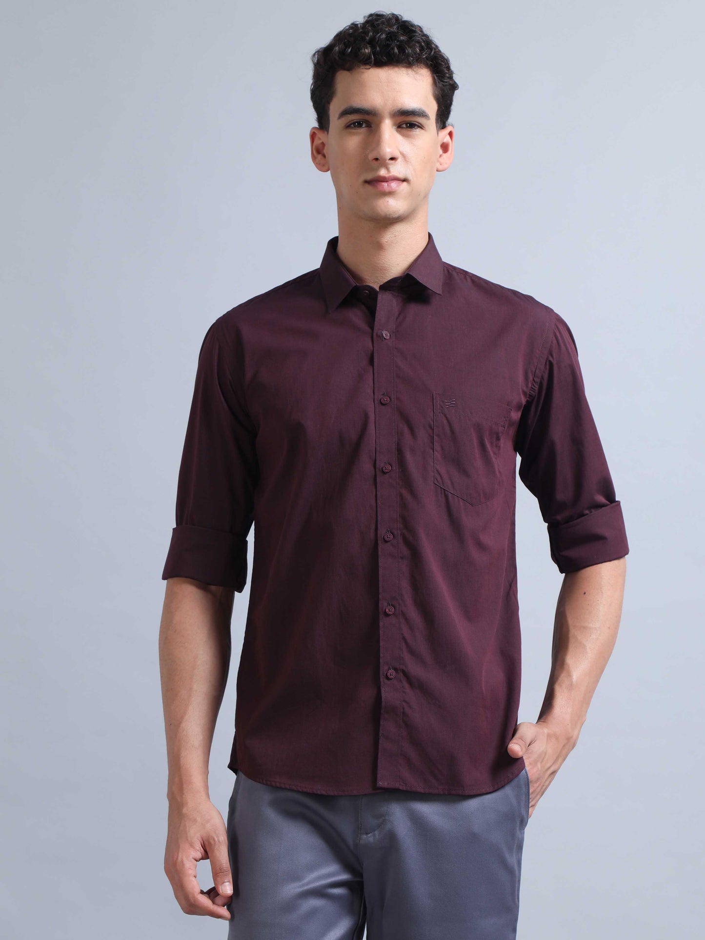 Burgundy Shirt for Men 