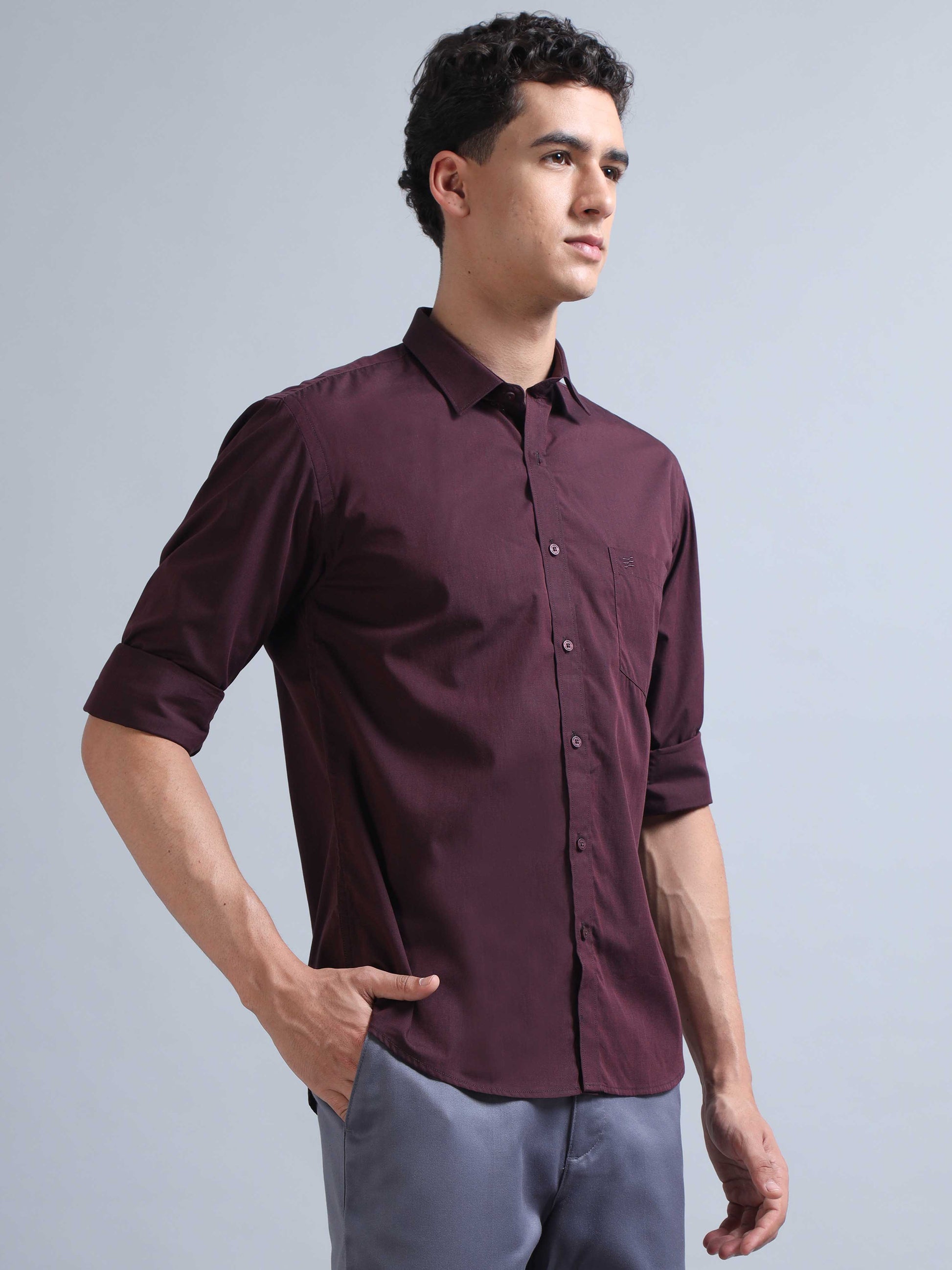 Burgundy Shirt for Men 