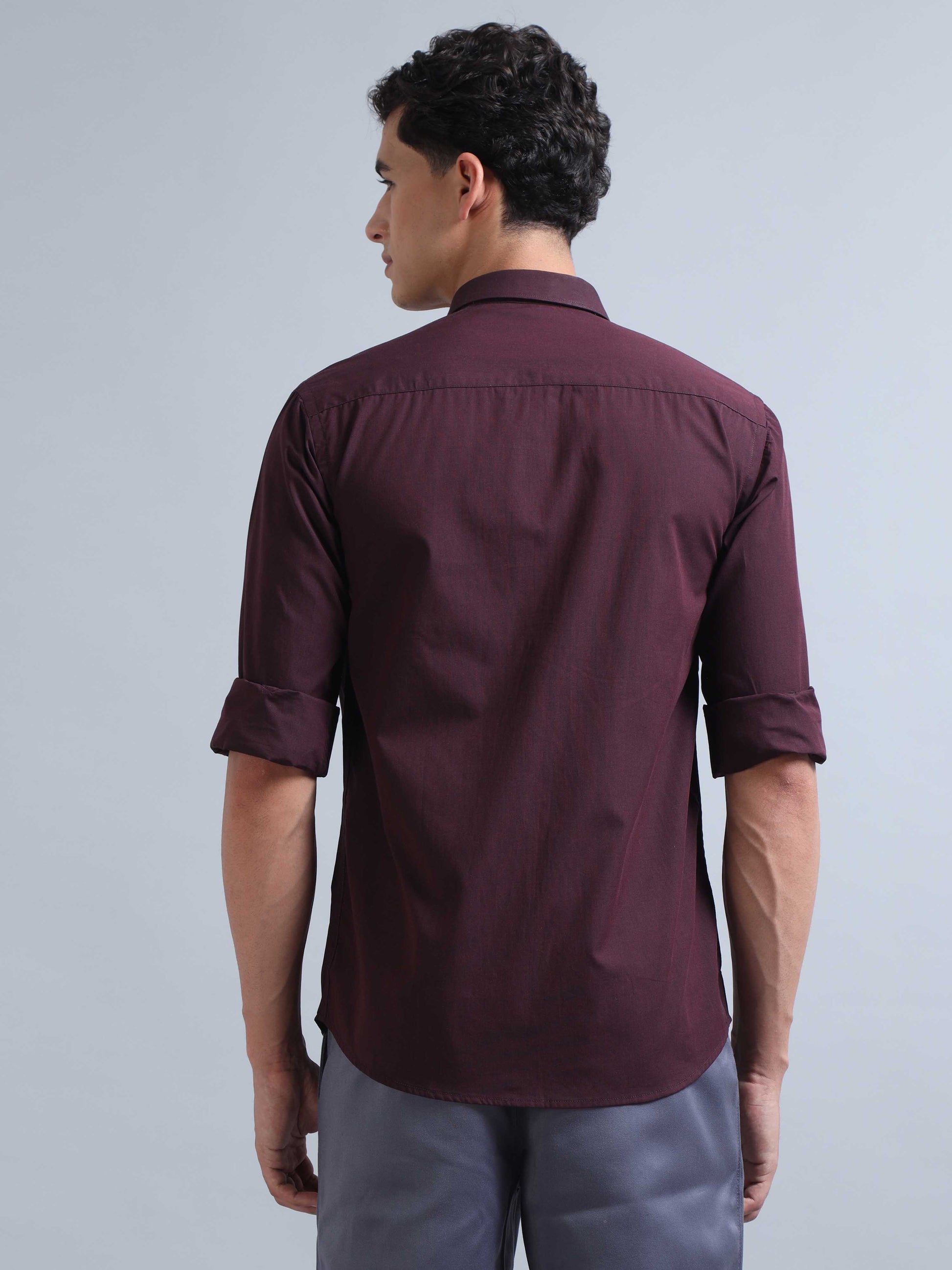 Burgundy Shirt for Men 