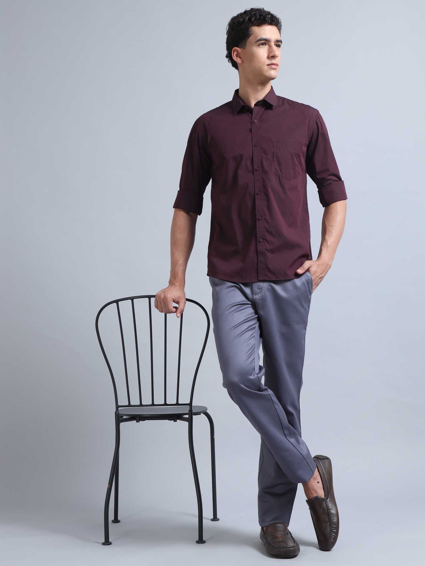 Burgundy Shirt for Men 