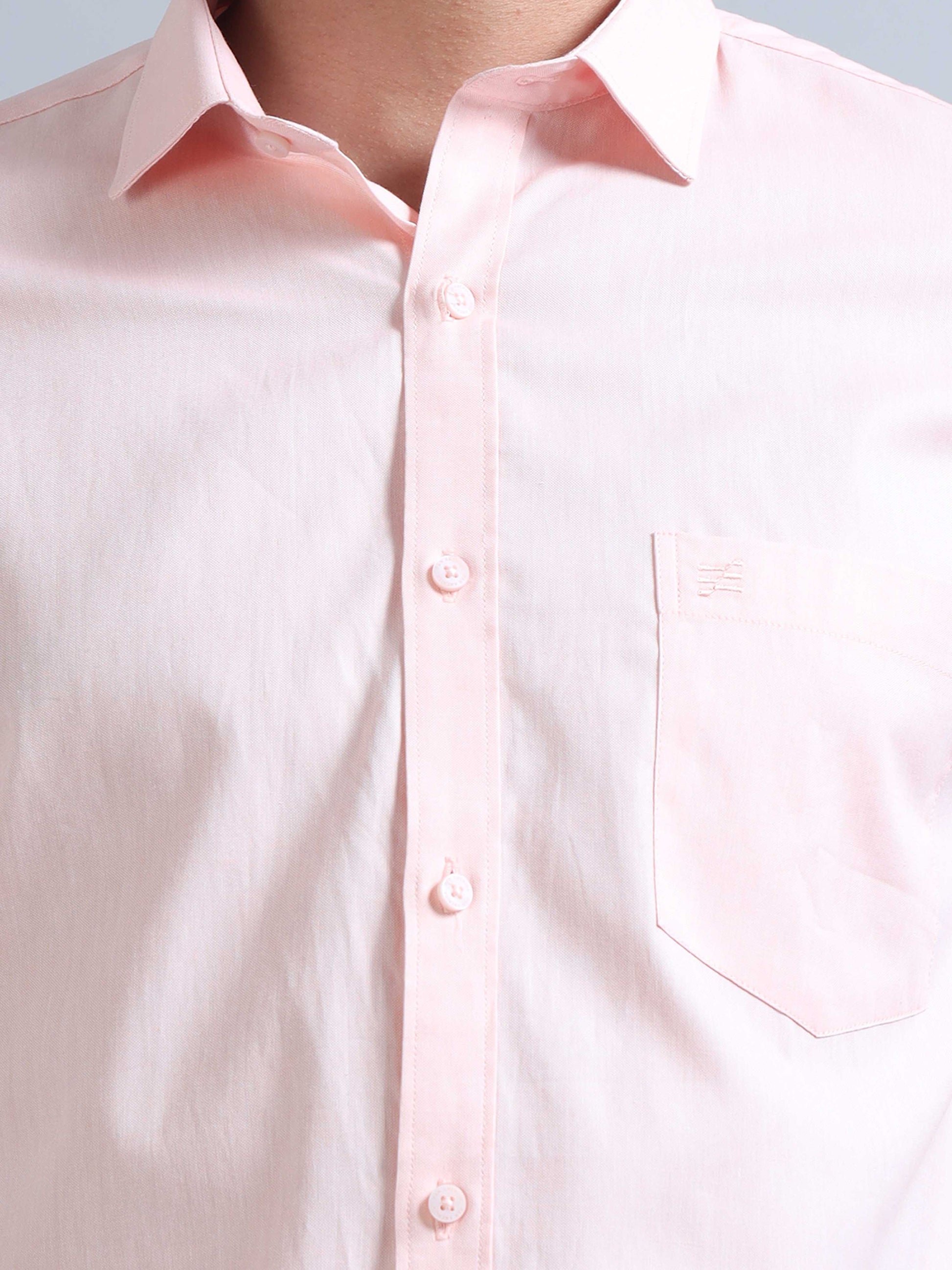 Men Full Sleeve Peached Shirt