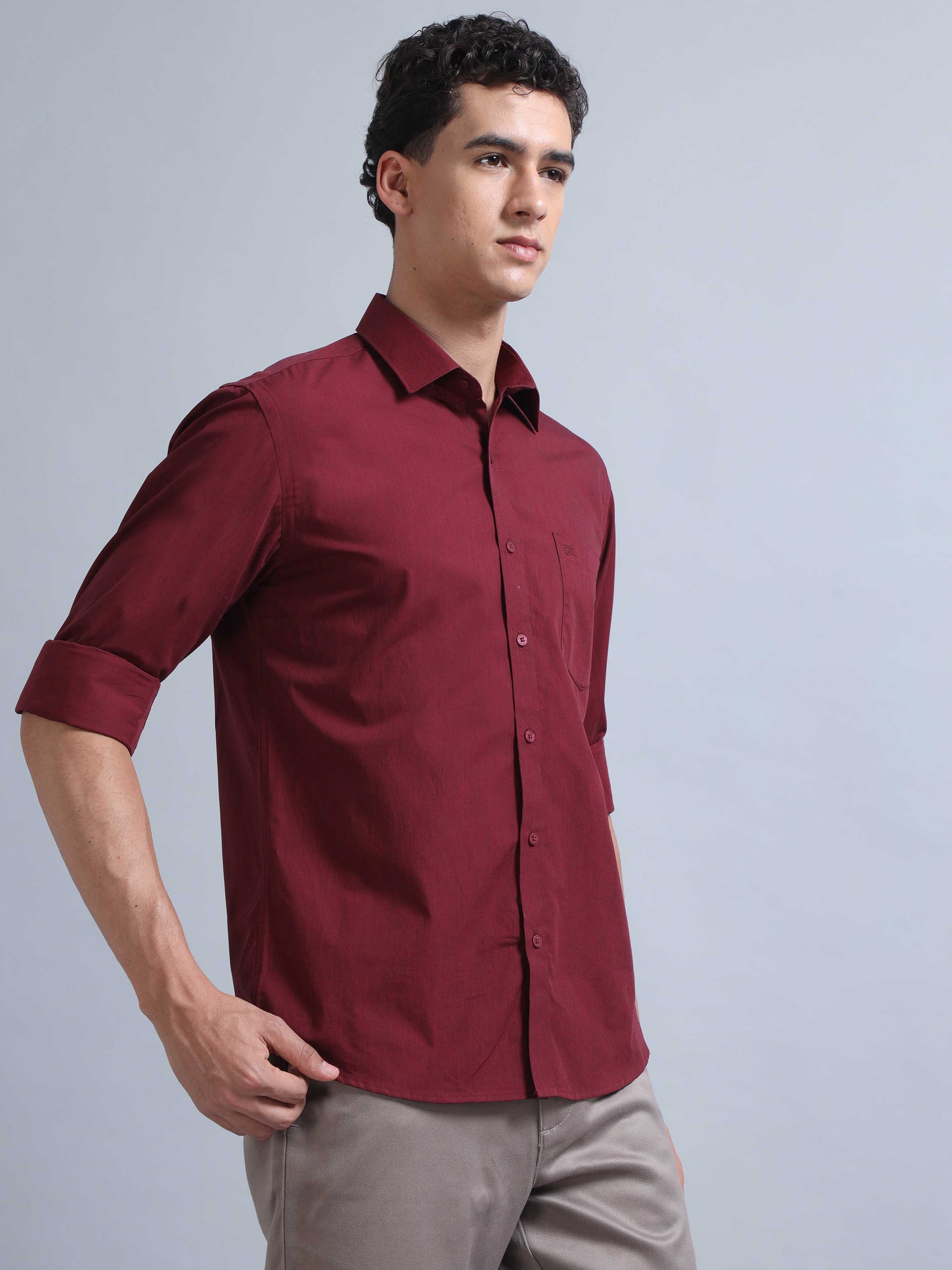 Wine Colour Shirt for Men