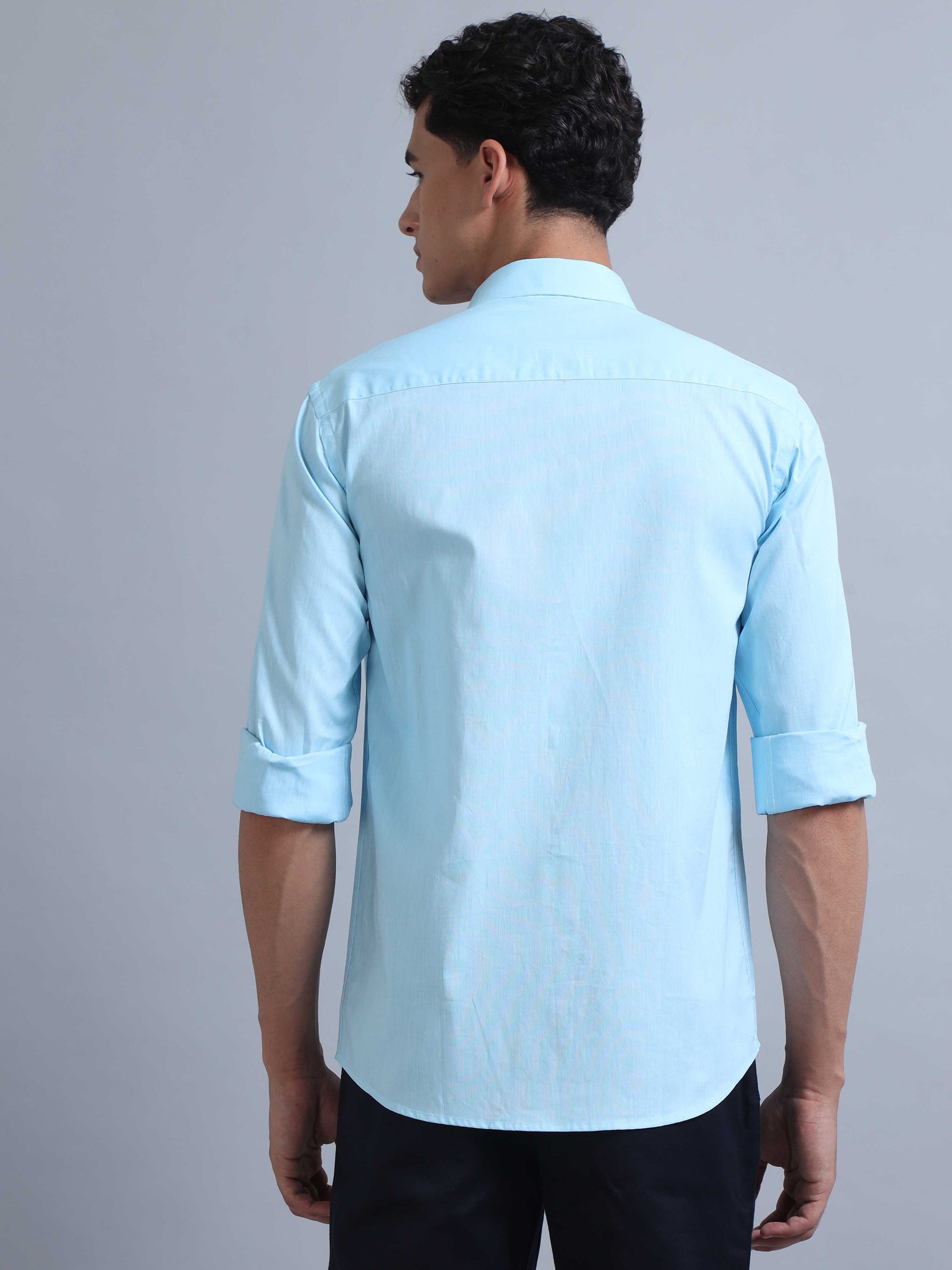 Turquoise Blue Shirt for Men