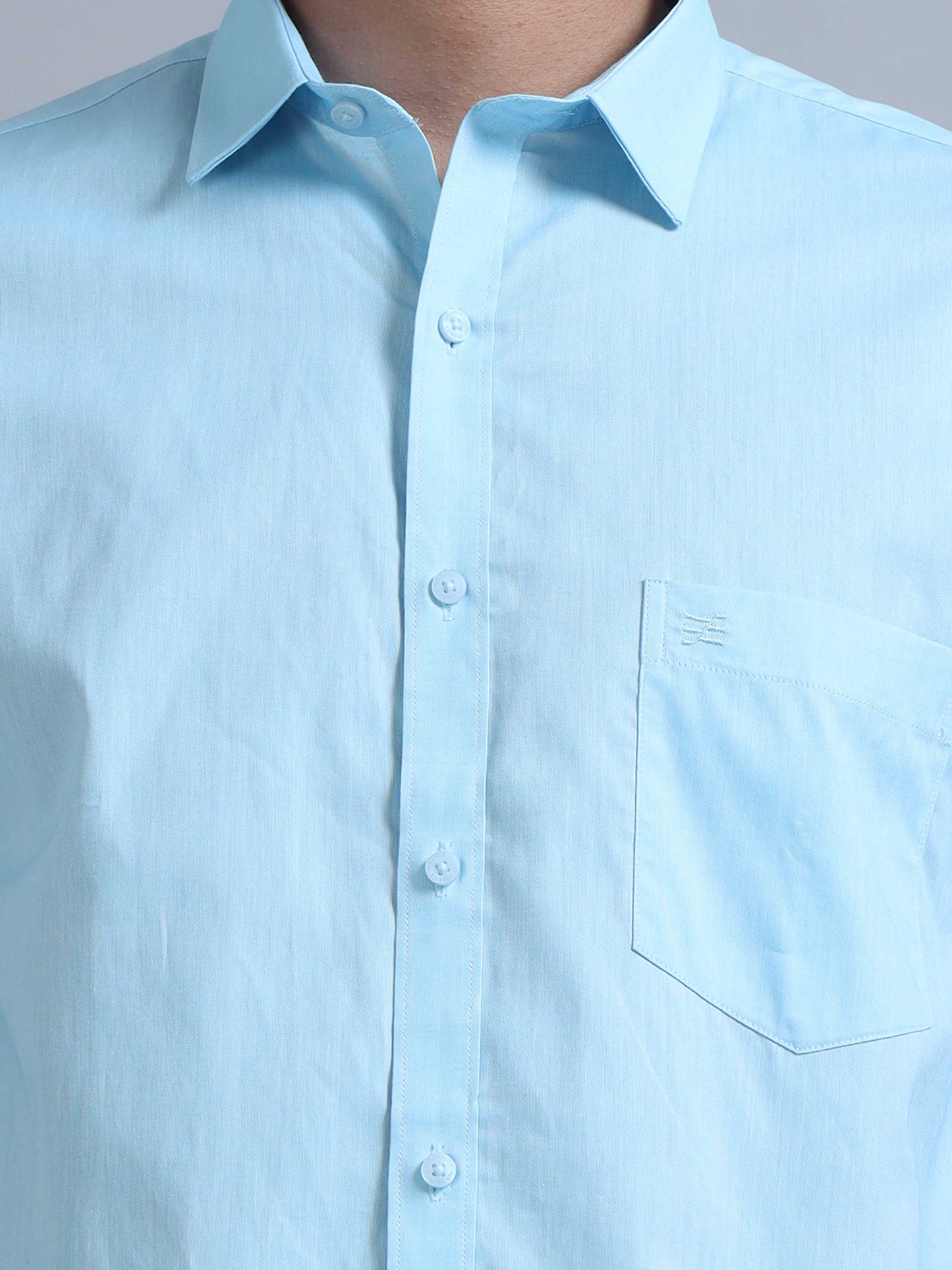 Turquoise Blue Shirt for Men