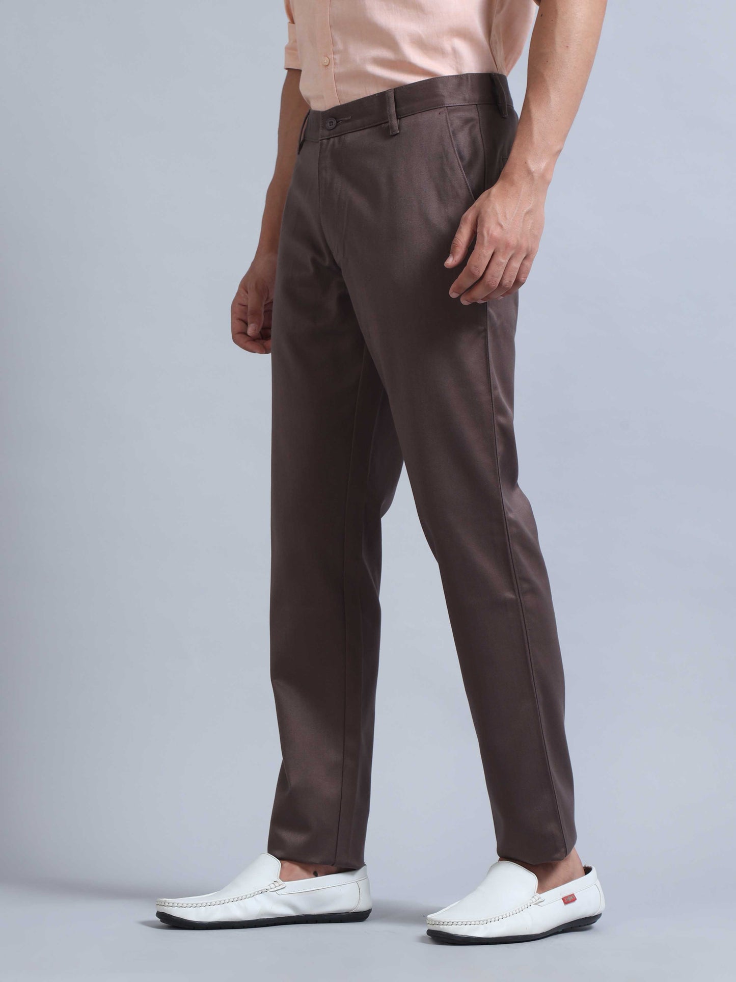 Mid Brown Trousers for men 