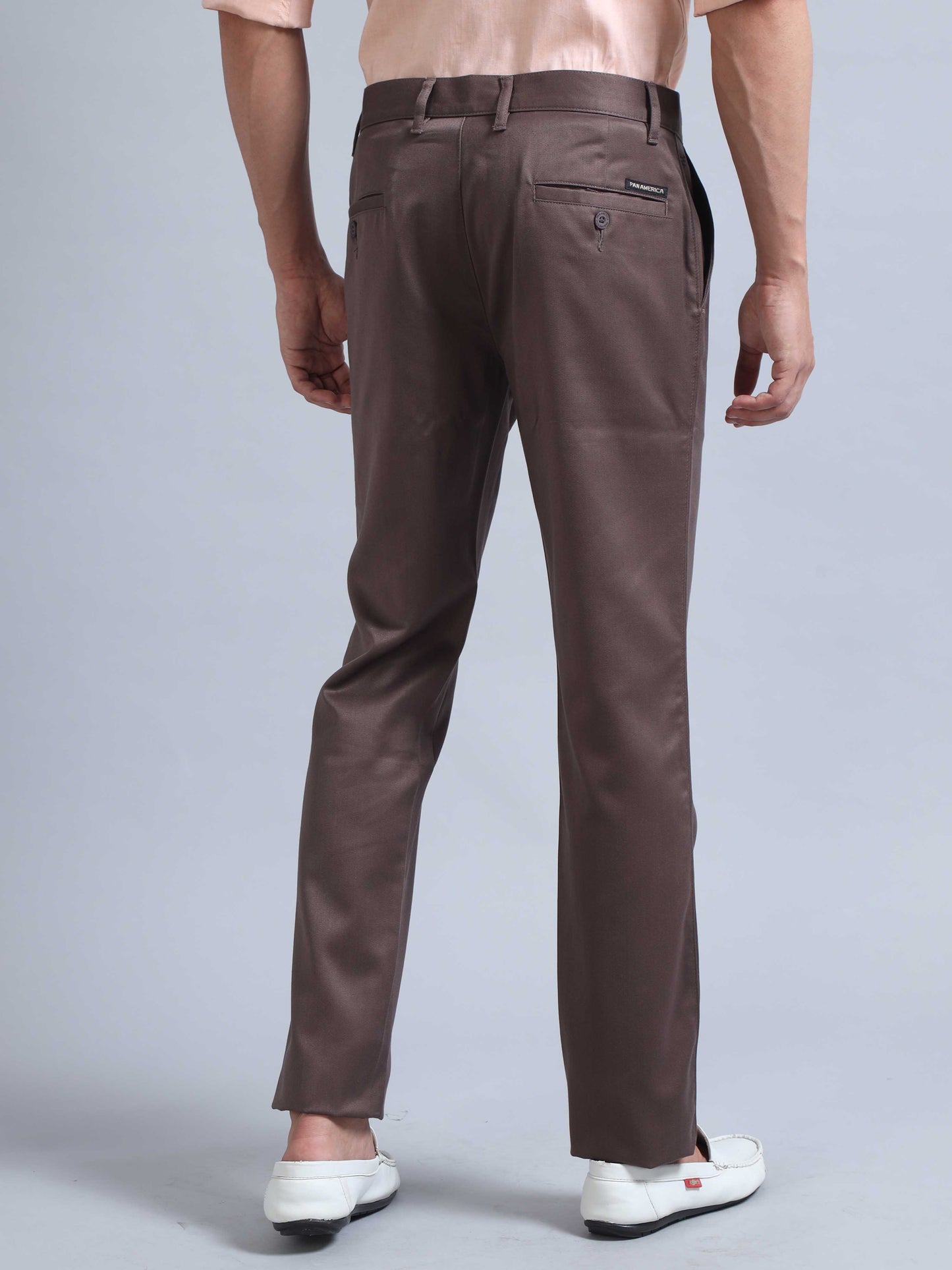 Mid Brown Trousers for men 