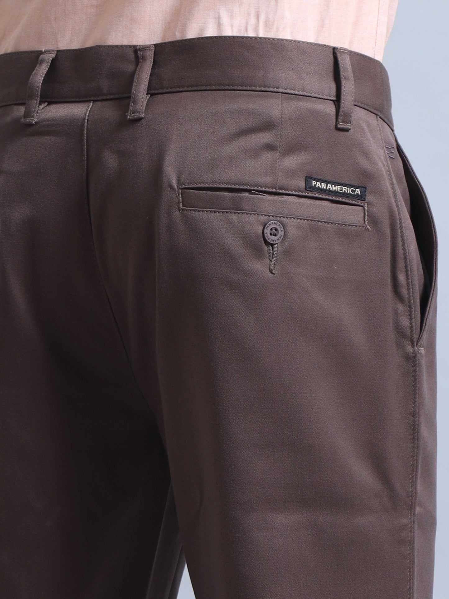 Mid Brown Trousers for men 