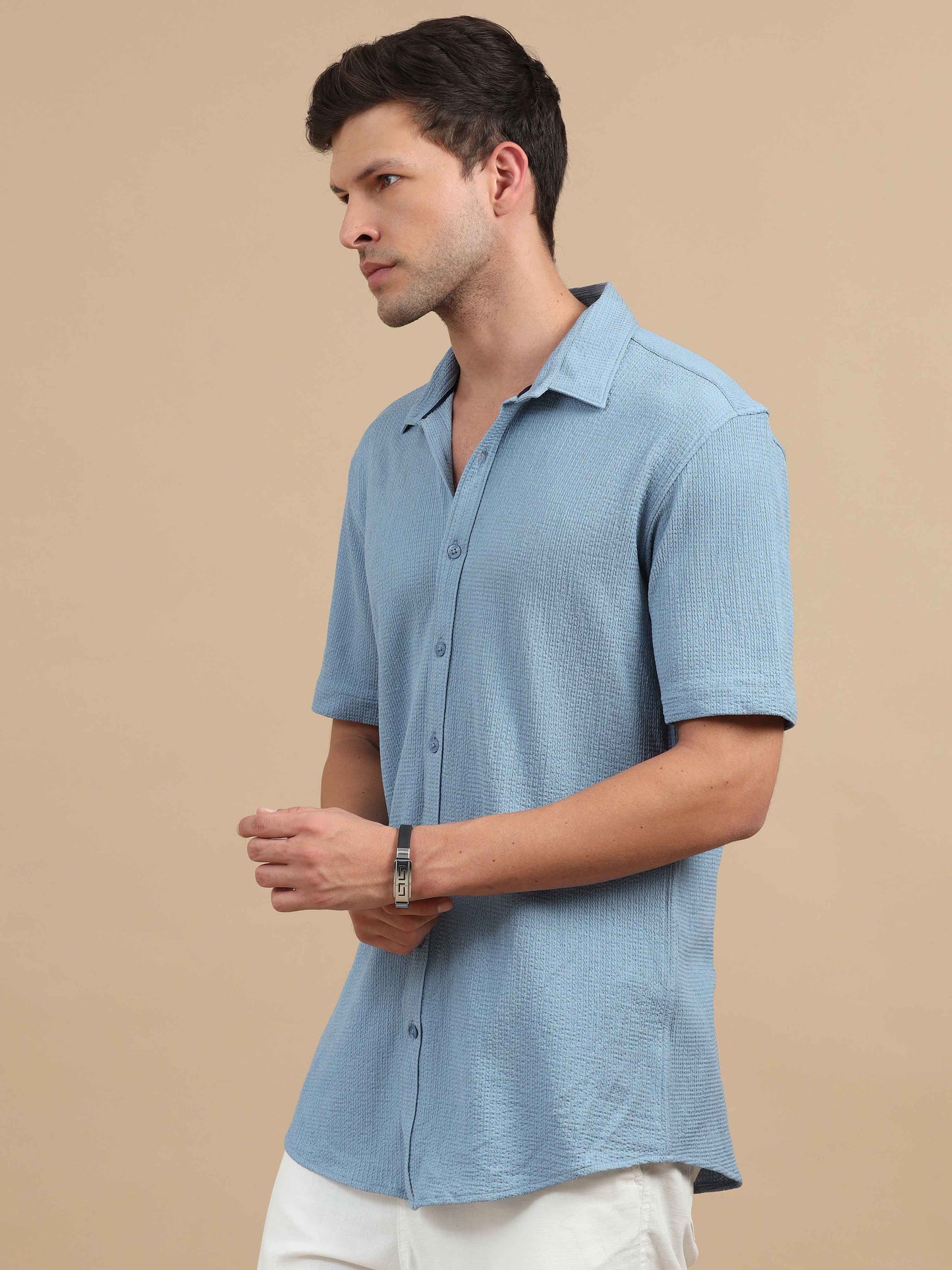 Blue Grey Shirt for men