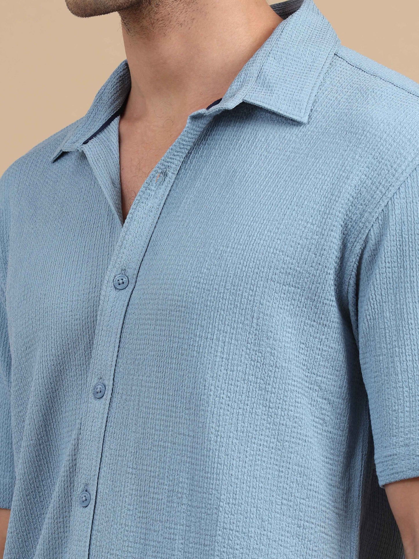 Blue Grey Shirt for men