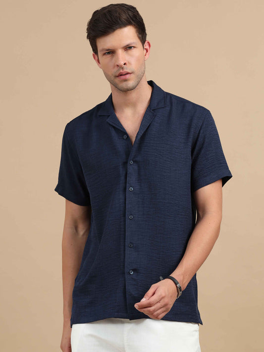 Solid Twill Dark Navy Shirt