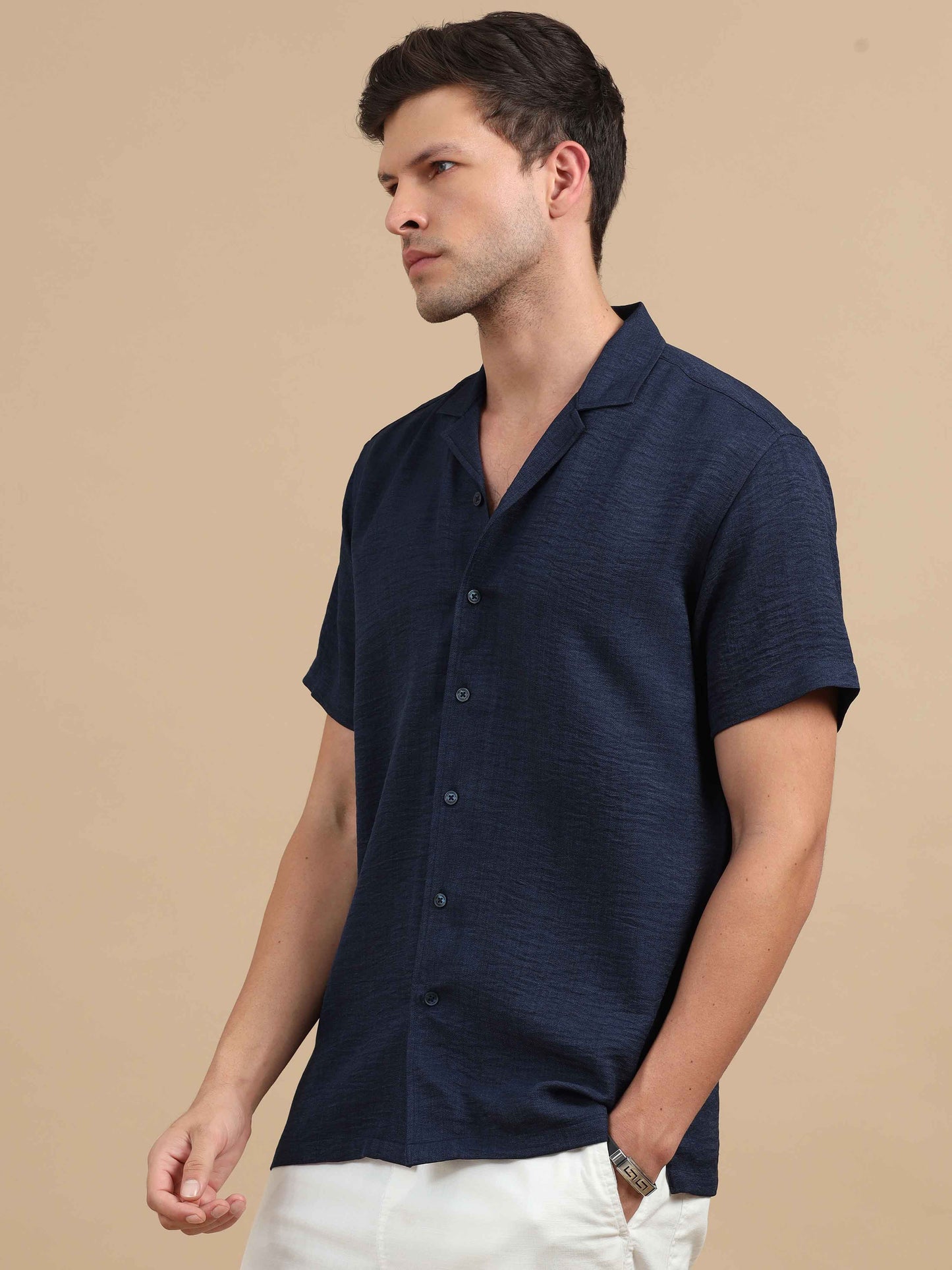 Solid Twill Dark Navy Shirt