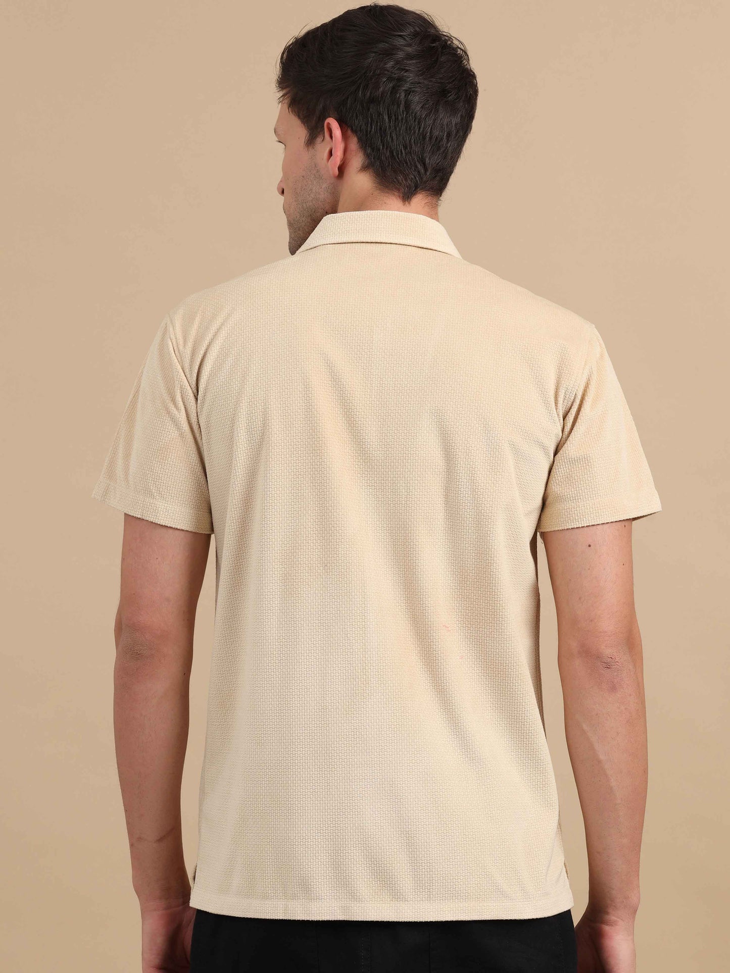 Brown Cuban Collar Shirt