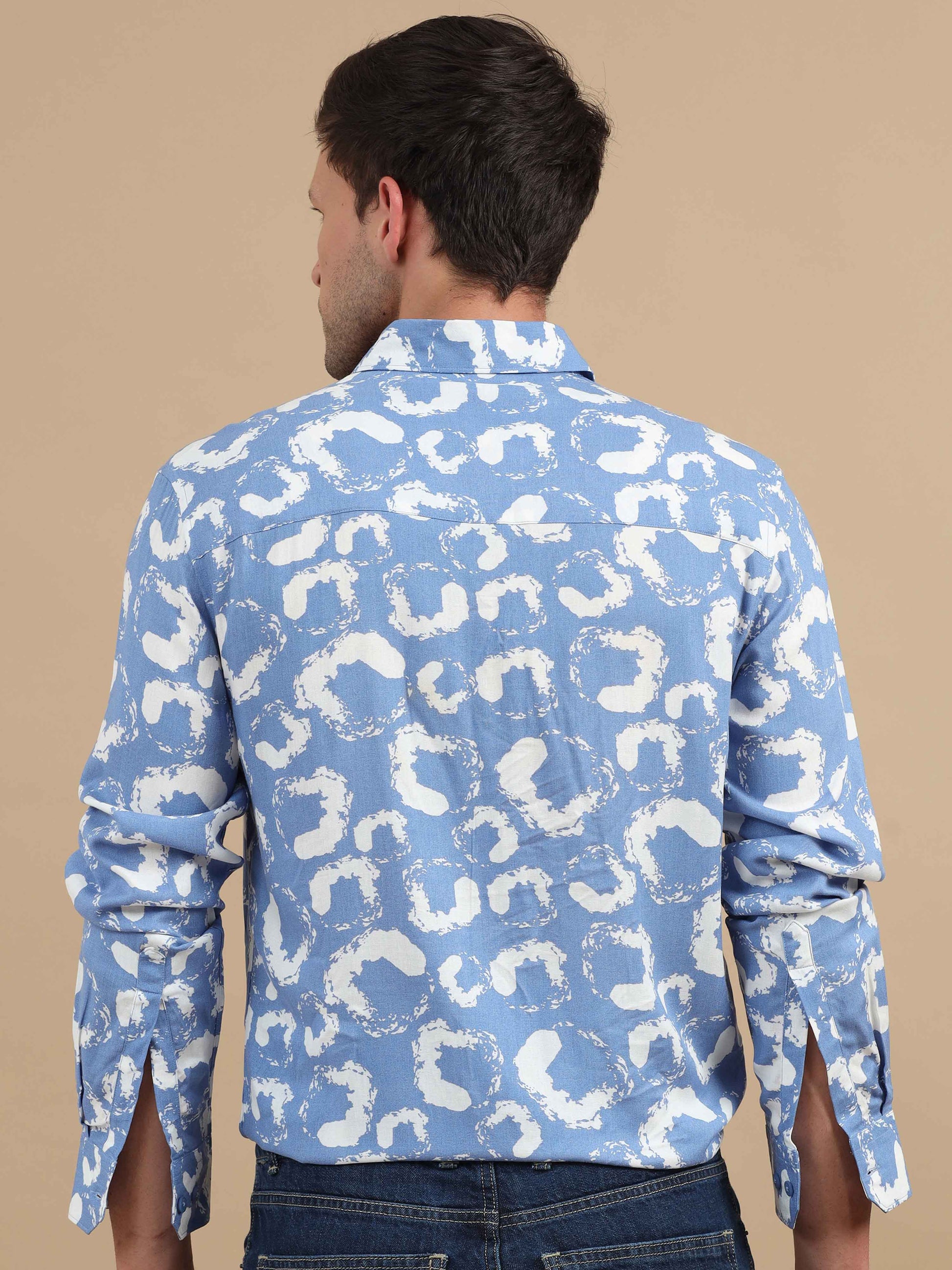 Sky Pilot Abstract Print Shirt For Men 