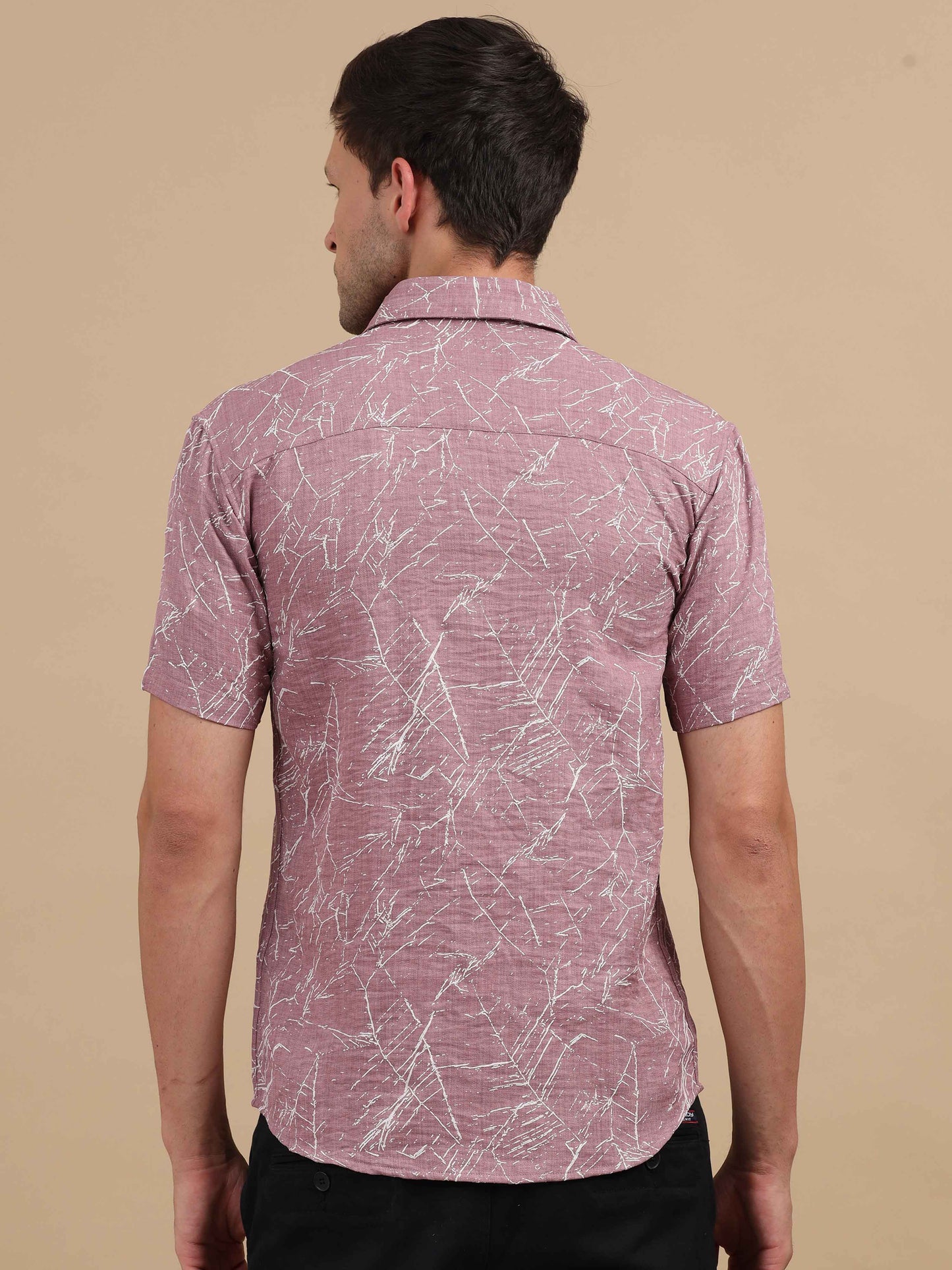 Men Lilac Marble Printed Shirt