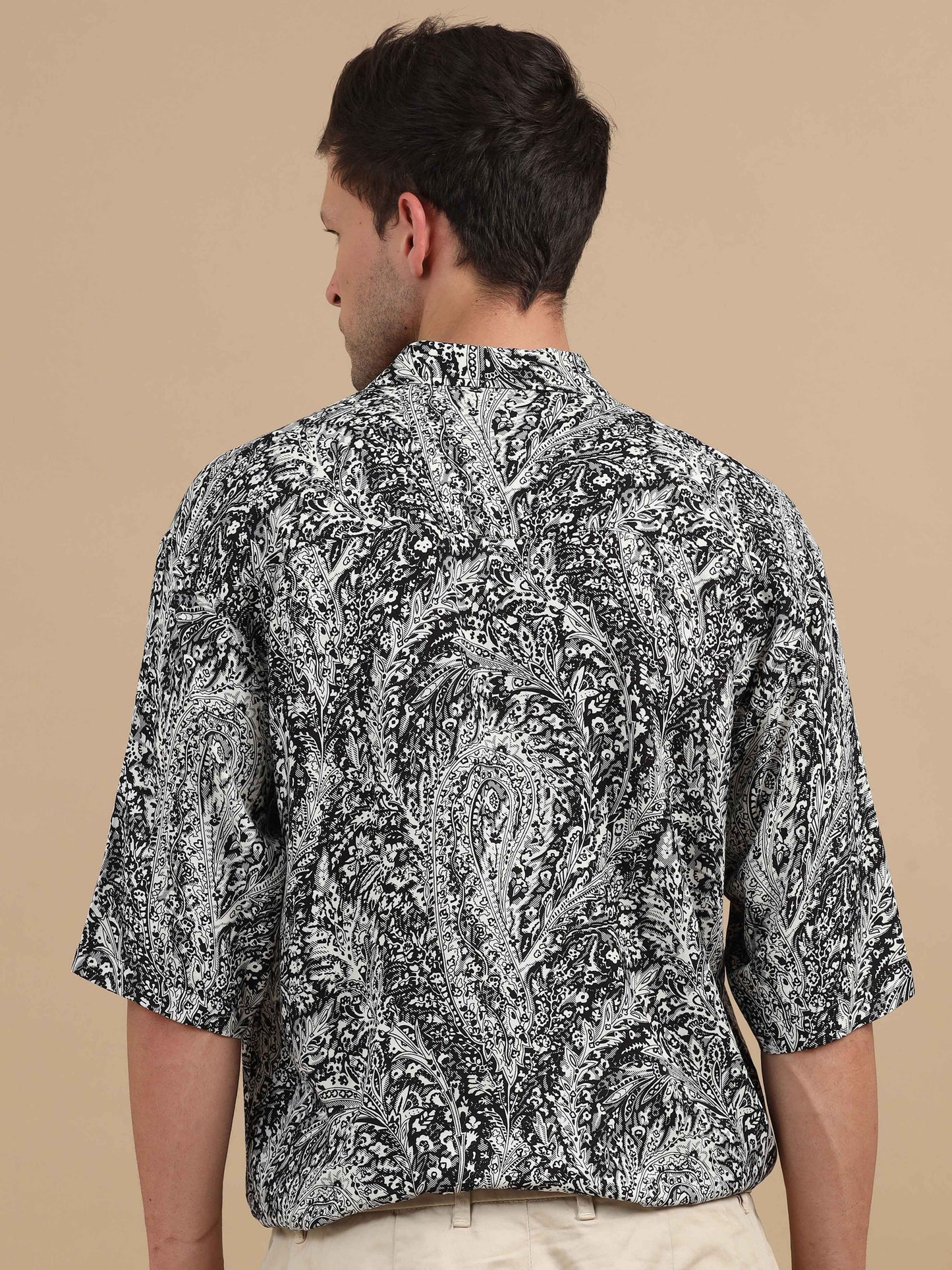 Blackout Floral Print Shirt Men