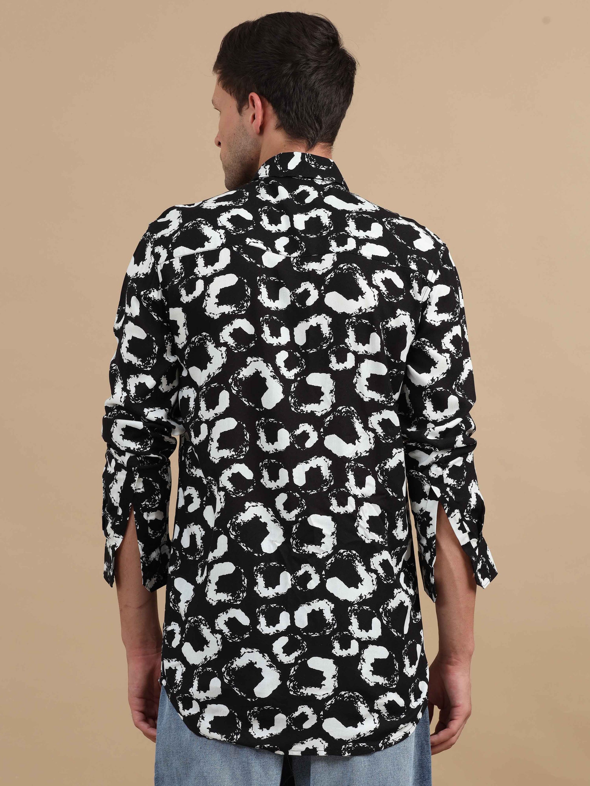 Black Abstract Printed Shirt 