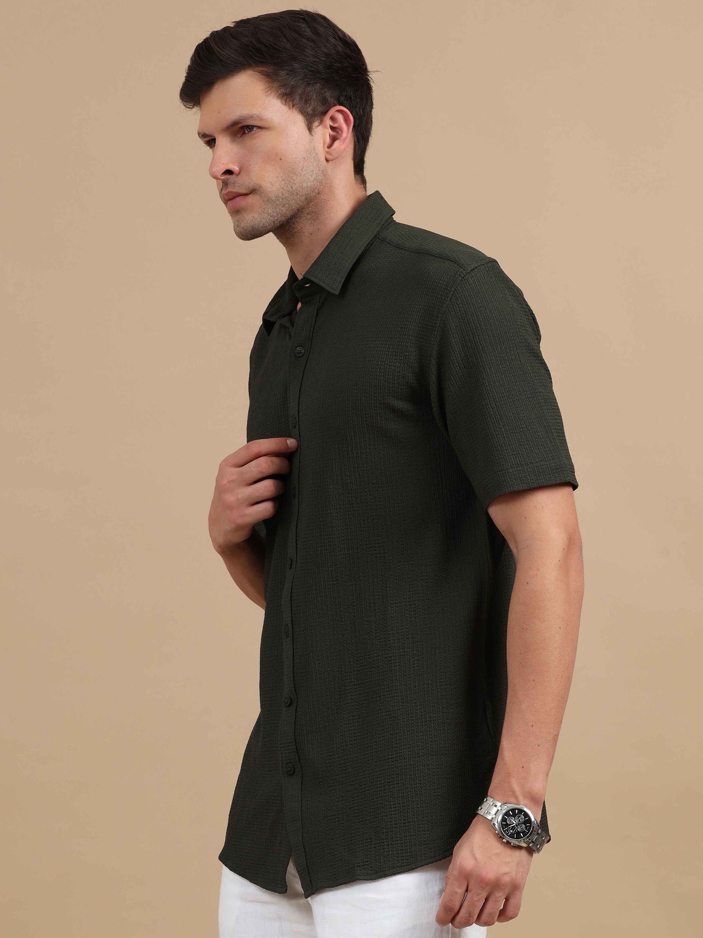 Olive Green Shirt for Men