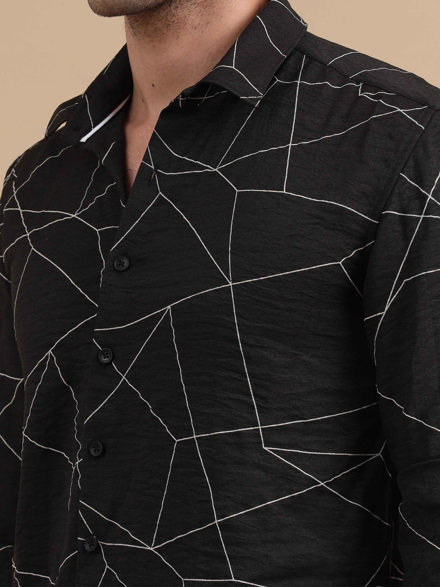  Black Printed Shirt for Men