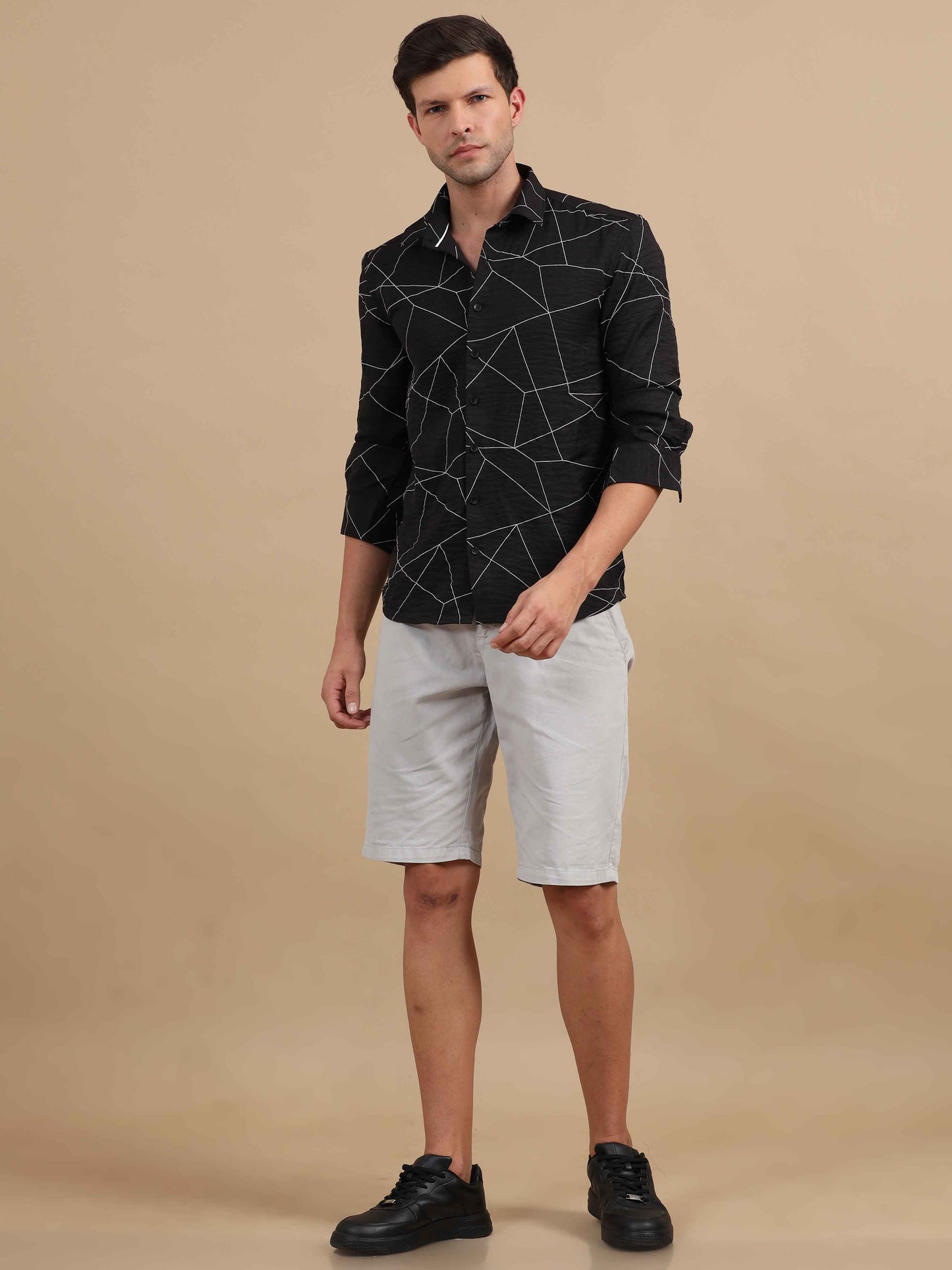  Black Printed Shirt for Men