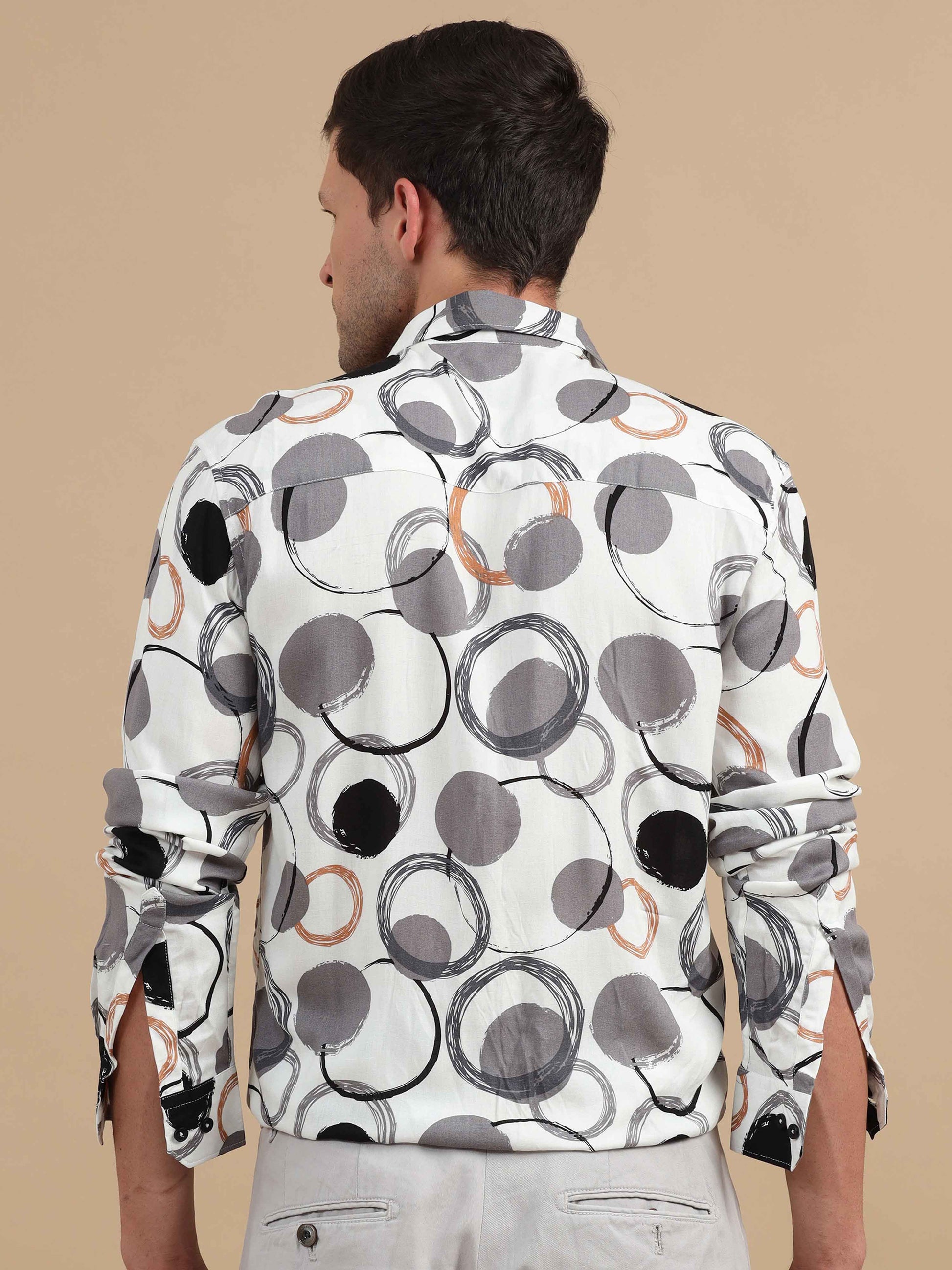 White Printed Shirt for Men