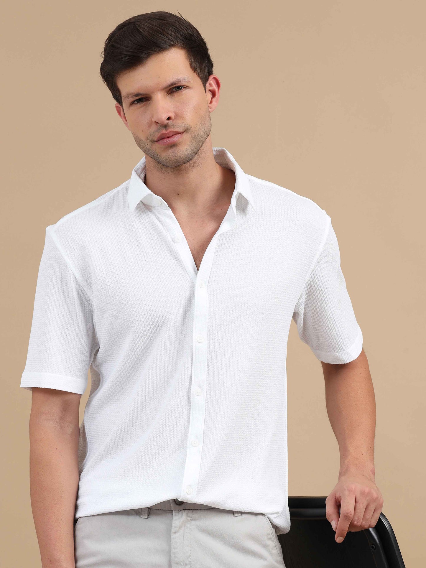 Aragonite white half sleeve shirt 