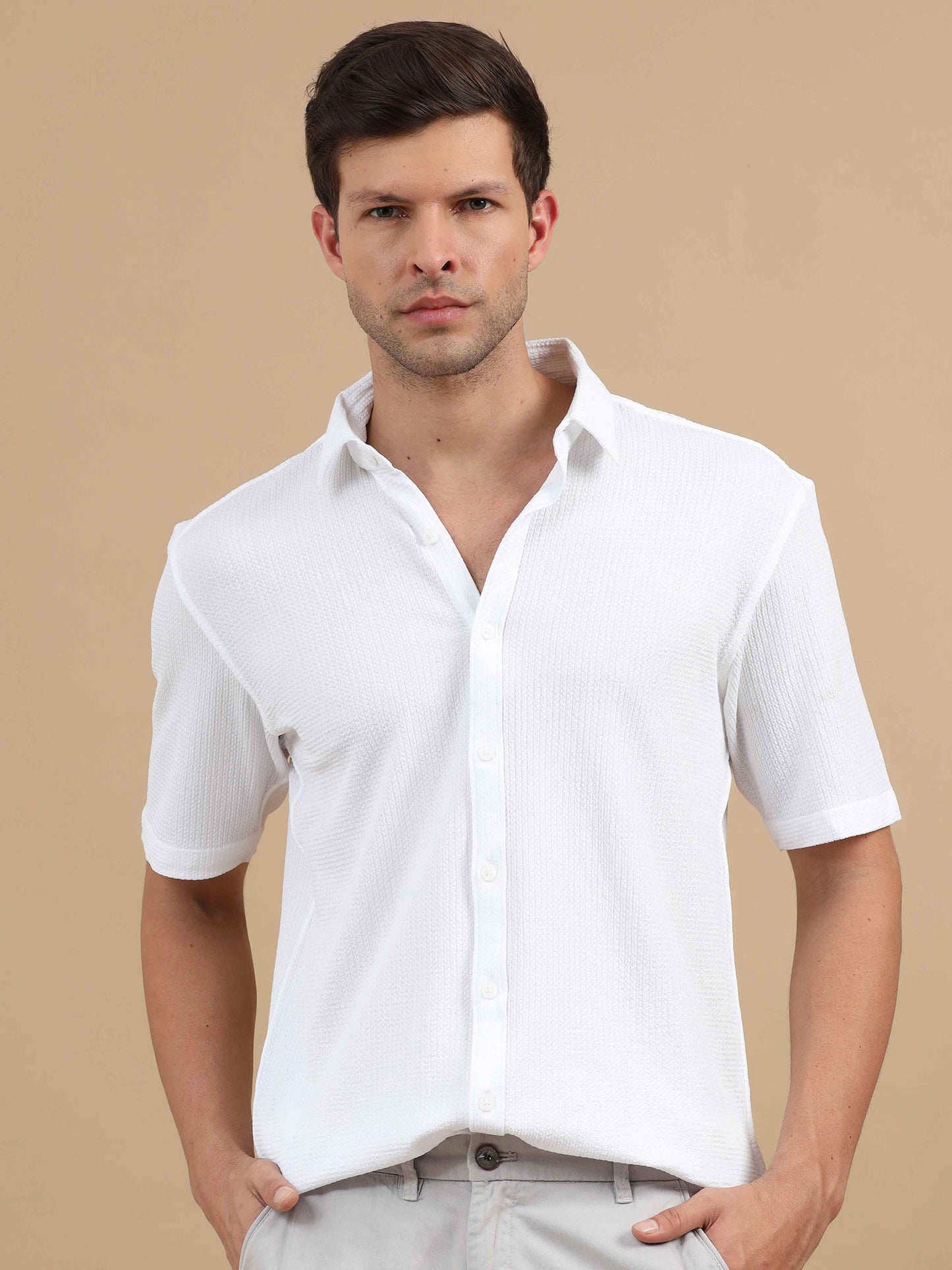 Aragonite white half sleeve shirt 